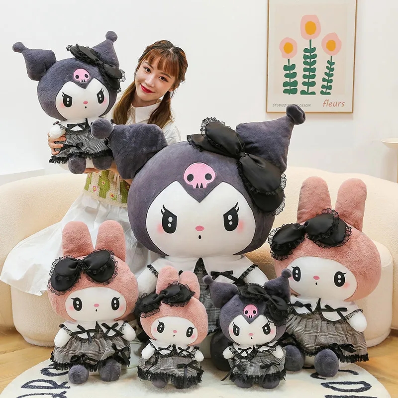 

Hot Stuffed Animals Size 35CM High Quality Cartoon plush toys Lovely kuromi dolls, As shown