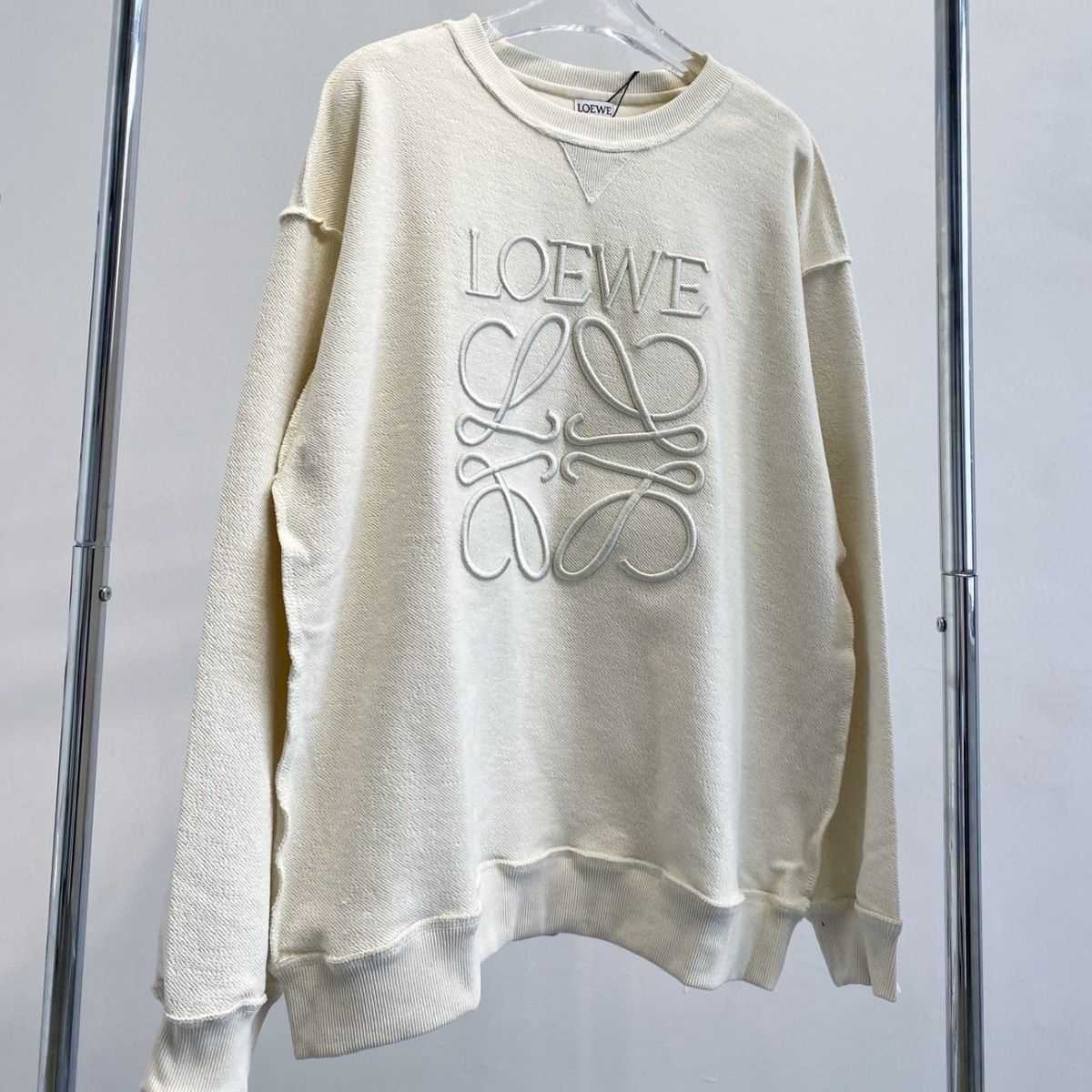 

Designer Clothing Mens Sweatshirts Hoodies Loewe Sweater Couple Spring Classic Large Embroidery Long Sleeve Milk Tea Round Neck Reverse Wear Fashion Streetwear Pu, Shipping fee