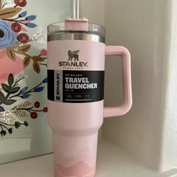

Real Photos 40oz Stanly Water Bottles With Logo Double Walled Stainless Steel Insulated Tumblers car Mugs With Handle Lid Straw Drinking Cups, Multi