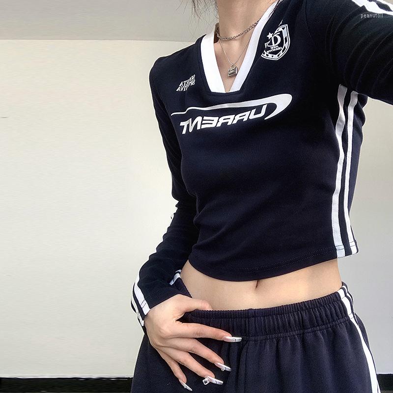 

Women' T Shirts High Quality 2023 Women T-shirt Letter Print Design Female Spring Summer Sexy Crop Tops Clothes Fashion Bodysuit Tees Y2k, Blue short sleeve