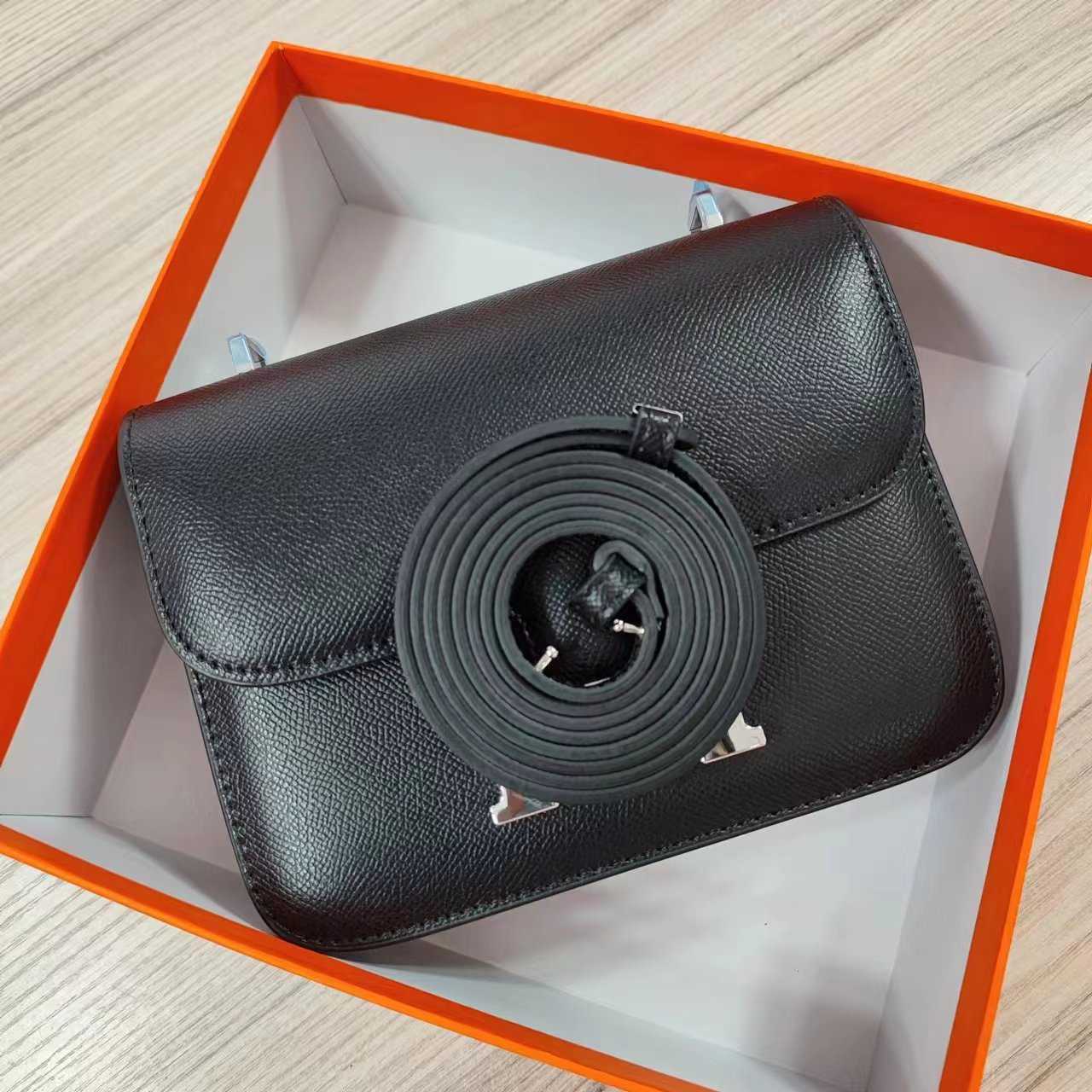 

Designer H Home bag Bag Fashion Kangkang Women's Advanced Sense Small Square Genuine Leather Tofu Versatile One Shoulder Crossbody ZD3T, Trumpet