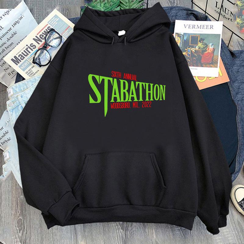 

Men's Hoodies 2023 SCREAM VI Stabathon Letter Print Hoodie Harajuku Graphic Hooded Sweatshirts Fashion Casual Long Sleeve Men Unisex, White