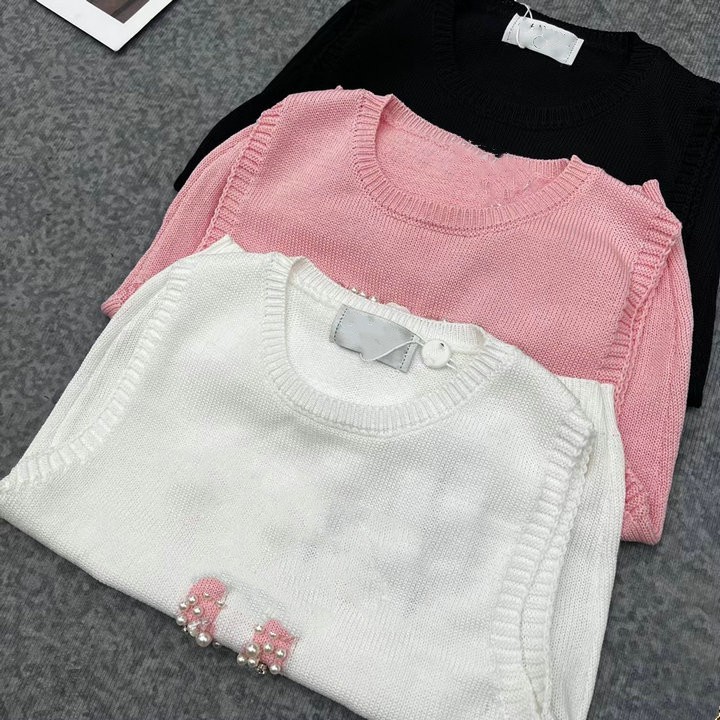 

Shitr womens t shirt Tank top designer shirts tops shirts Women Vest Yoga Black white pink 3 colour Knitted sport sleeveless embroidery pearl  fits all