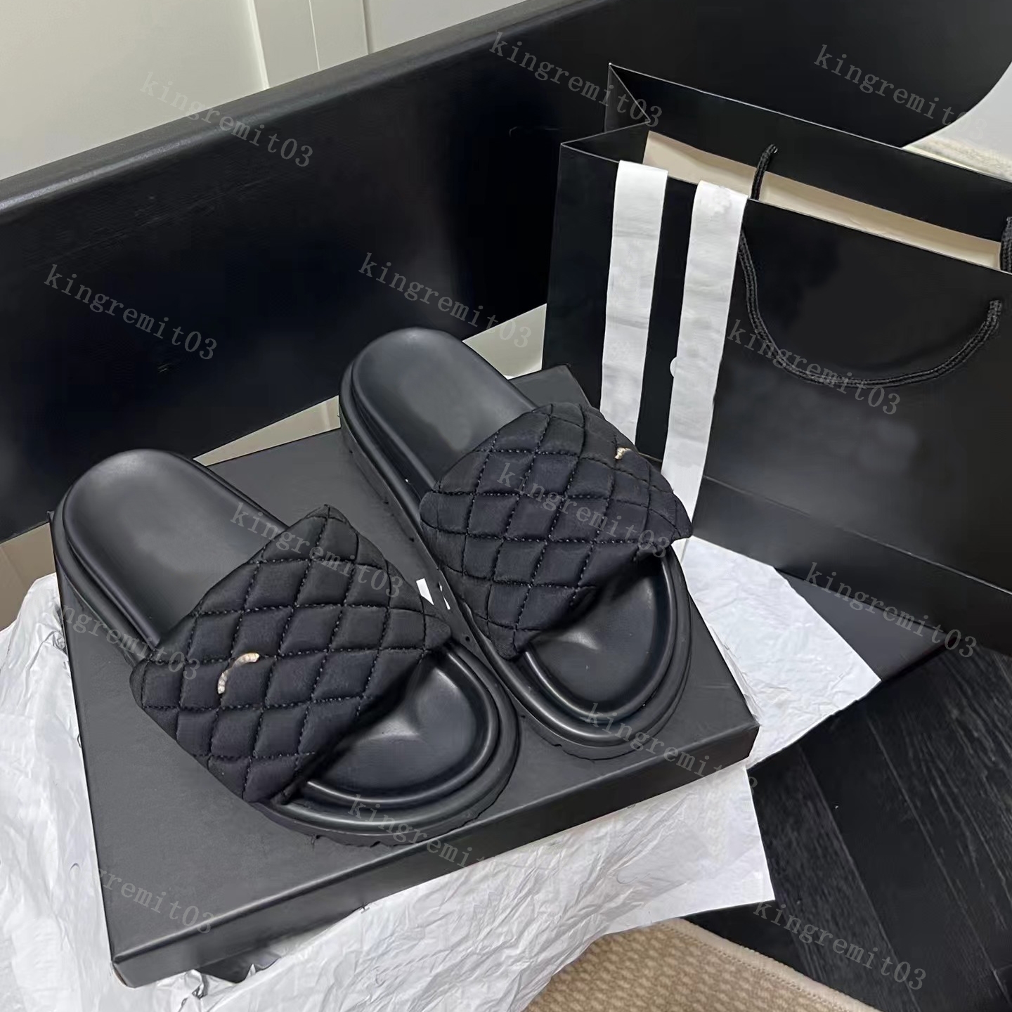 

Designer Slippers Women Slides POOL PILLOW COMFORT Slipper Men Sandals Platform Pillow Sandal Fashion Rubber Sliders Flat Slides With Box