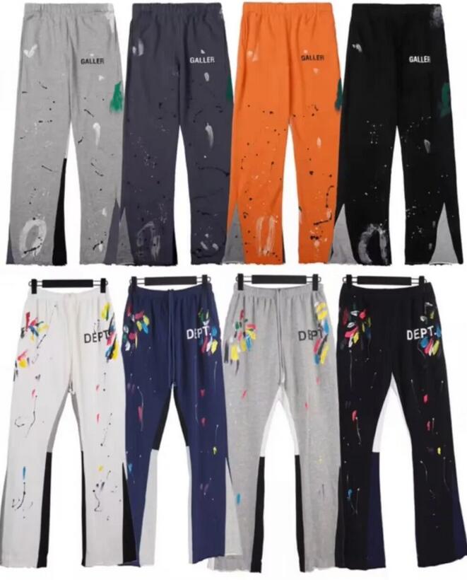 

2023 Galleryse depts Pants Mens Womens Sweatpants Galleryes dept Speckled Letter Print Mans Couple Loose Versatile Casual Pants Straight Hip Hop, W111