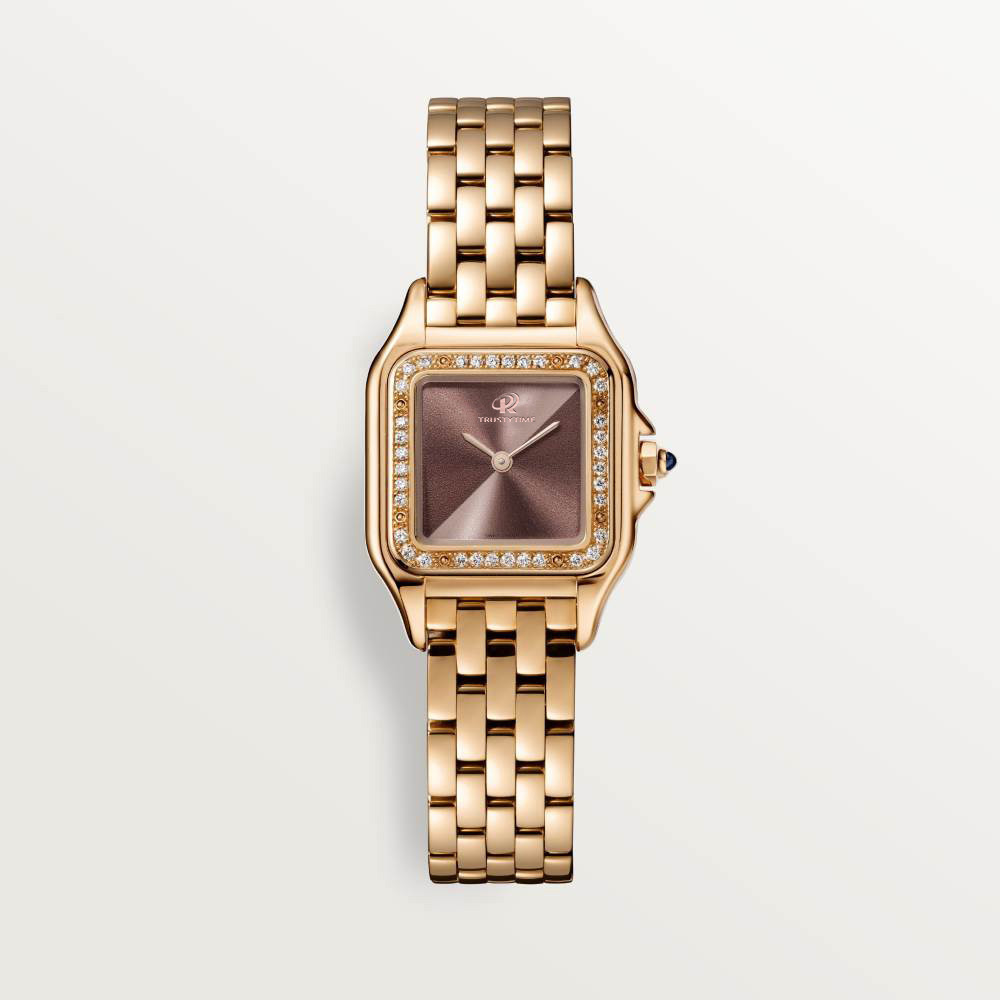

Women's Watch Quartz Movement Square Watch Stainless Steel Folding Buckle Diamond Watch Suitable for Various Date Queues, Color20