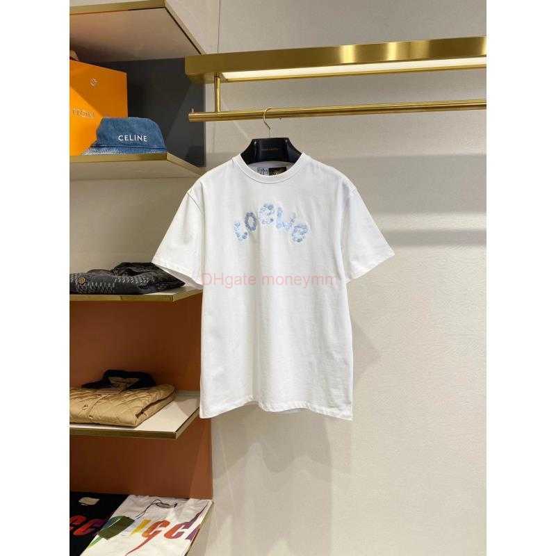 

Designer Fashion Clothing Tees Tshirts Version Loewe Loose Fashion Womens Embroidery Short Sleeve Unisex Half Tshirt t Luxury Casual Streetwear Tops Rock Hip hop Sh, Shipping fee