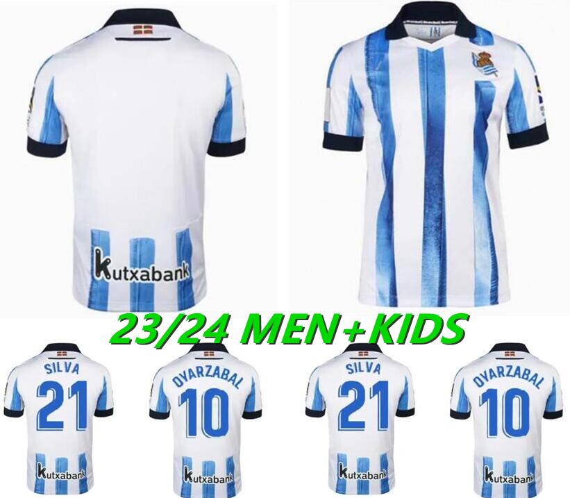 

Real Sociedad 2023 Soccer Jerseys OYARZABAL X PRIETO PORTU DAVID SILVA Football Shirt TAKE 23 24 Carlos Fernandez camiseta de futbol Men kit kids Equipment