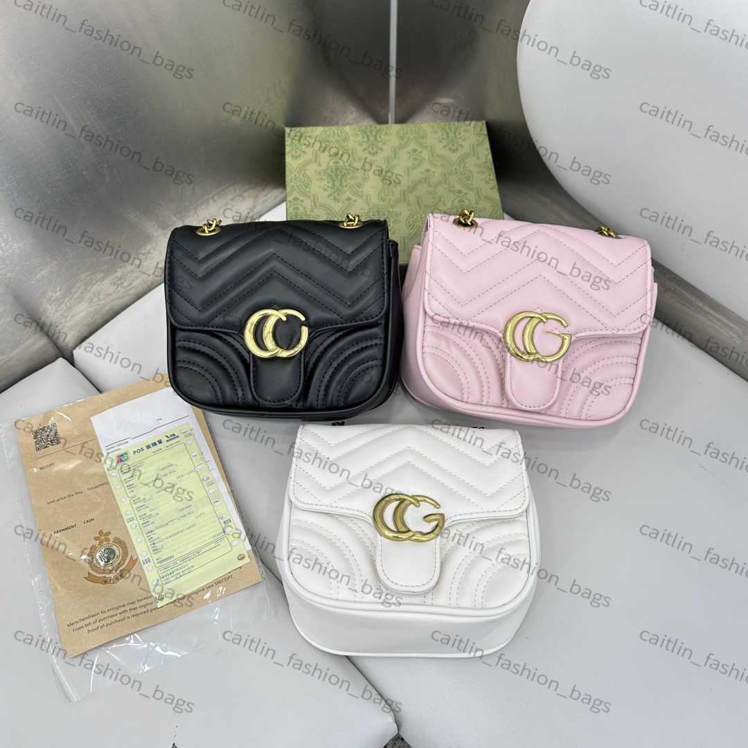 

Designer Bag Women Cross Body Designers Shoulder GGity Bag Classic Leather Gold Chain GG Bag Tote Messenger Handbags Marmont Embroidery Small Square Bag, #1 black
