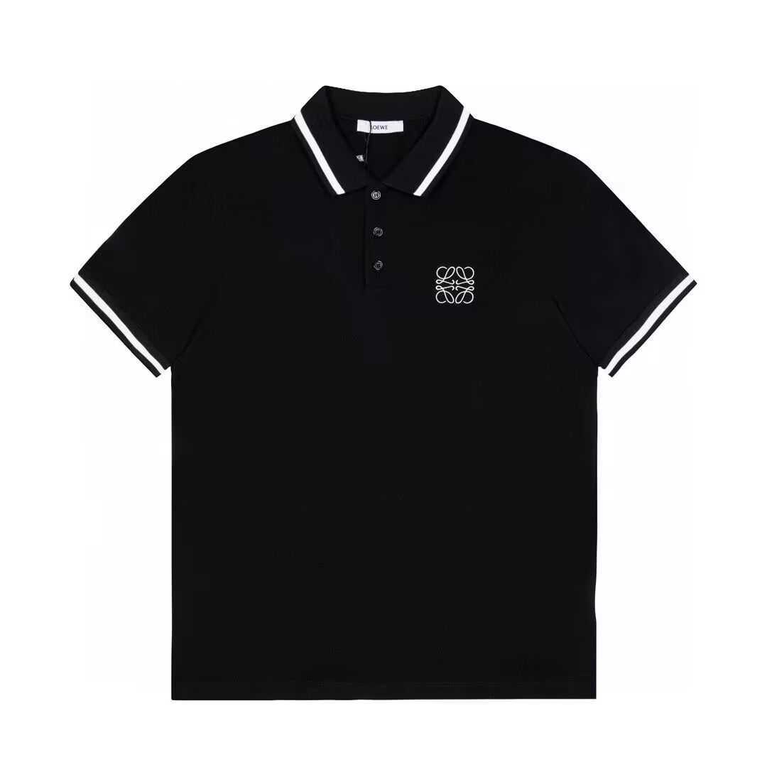 

Designer Fashion Clothing Mens Tees Polos Tshirts Loewe 2023 Summer New Polo Shirt Embroidery on the Chest of Men and Womens College Style High Quality Short Sleeve Tr, White polo shirt