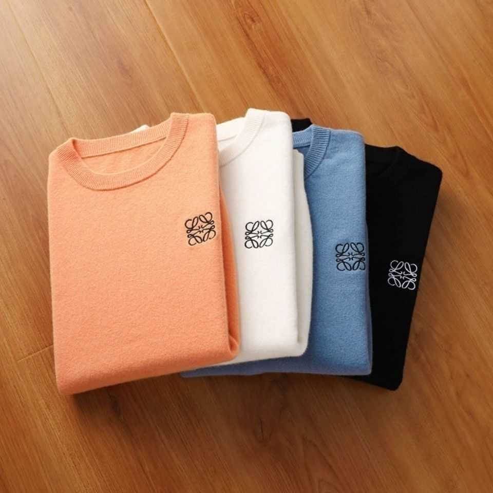 

Designer Fashion Clothing Mens Sweaters Loewe Chaopai Embroidery Mens Sweater Casual Round Neck Pullover Knitted Versatile Warm Sweater Hoodies Streetwear Pullo, Shipping fee