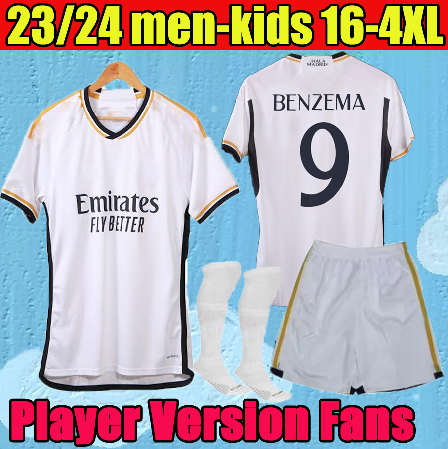 

23 24 Player Version Fans Soccer Jerseys Final BENZEMA Real Madrids RODRGO camiseta 2023 2024 VINI JR CAMAVINGA TCHOUAMENI football shirt kids camiseta de futbol
