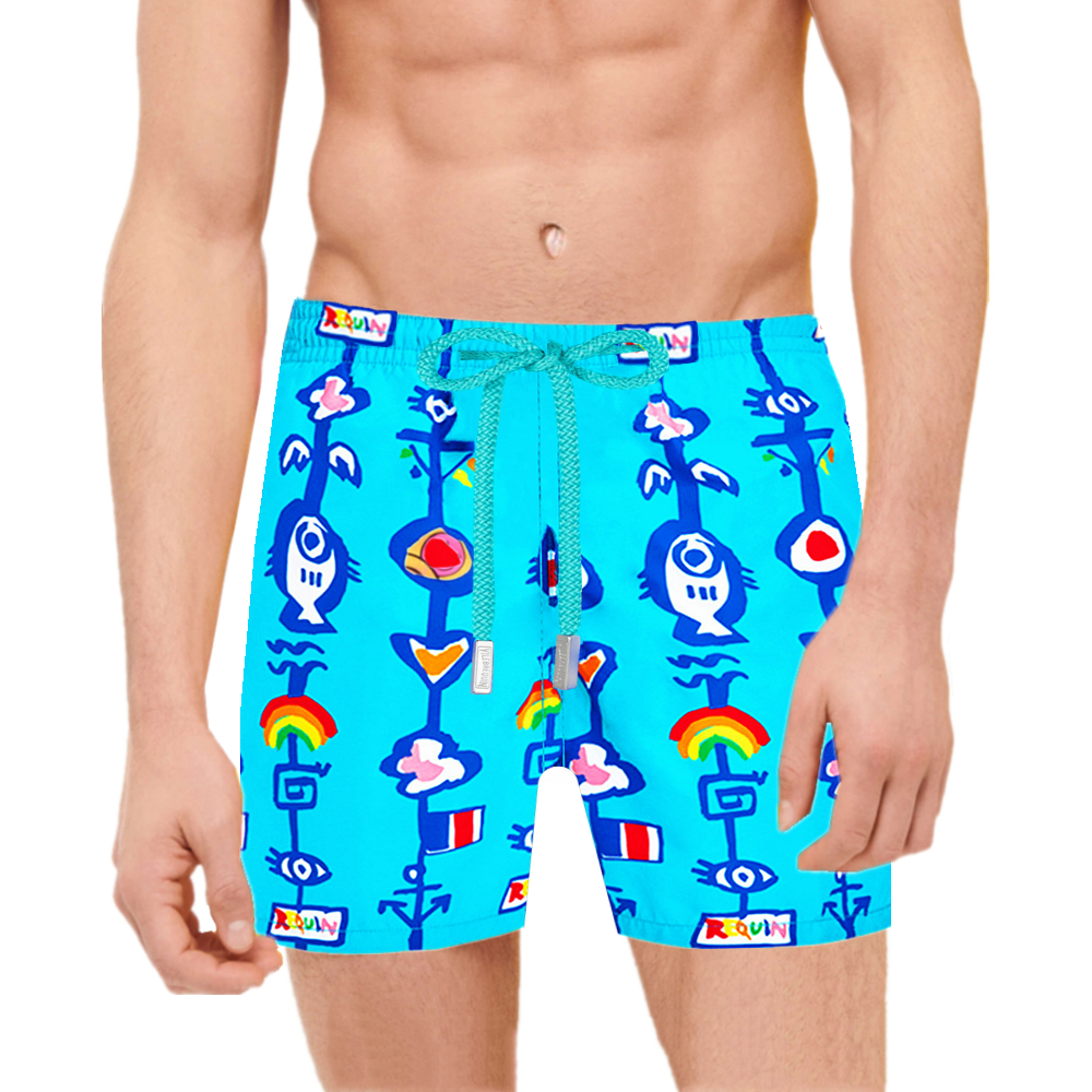 

SWIMWEAR Vilebrequin spandex shorts HERRINGBONES MEN TURTLES Summer Casual Shorts Loose fit version E9ZO, Lavender