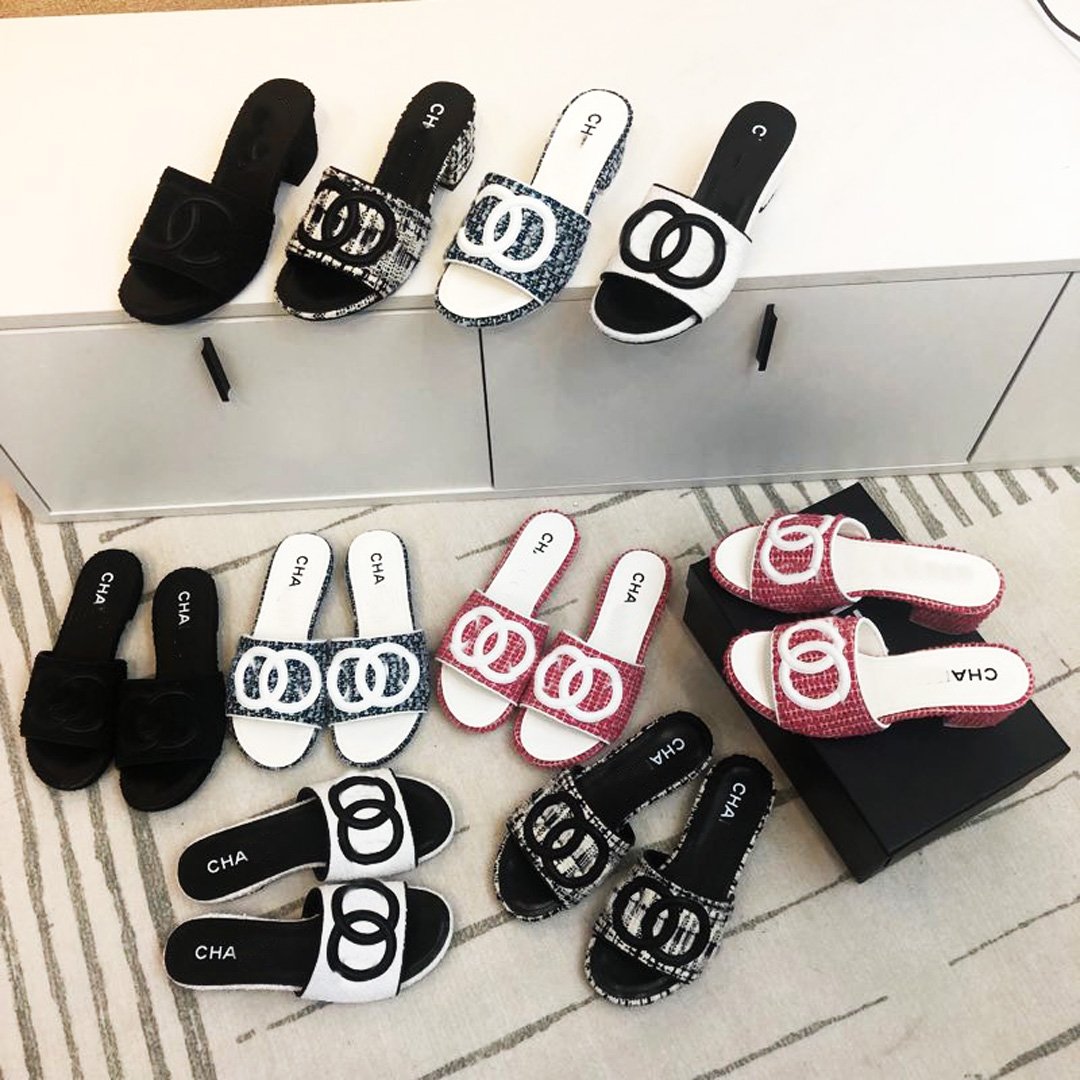 

Luxurys Shoes Slipper slides For Women Fashion Classic black sandals Heatshoes Platform Gear Bottoms Beach lightweight slippers resorts platform 10 models 35-40