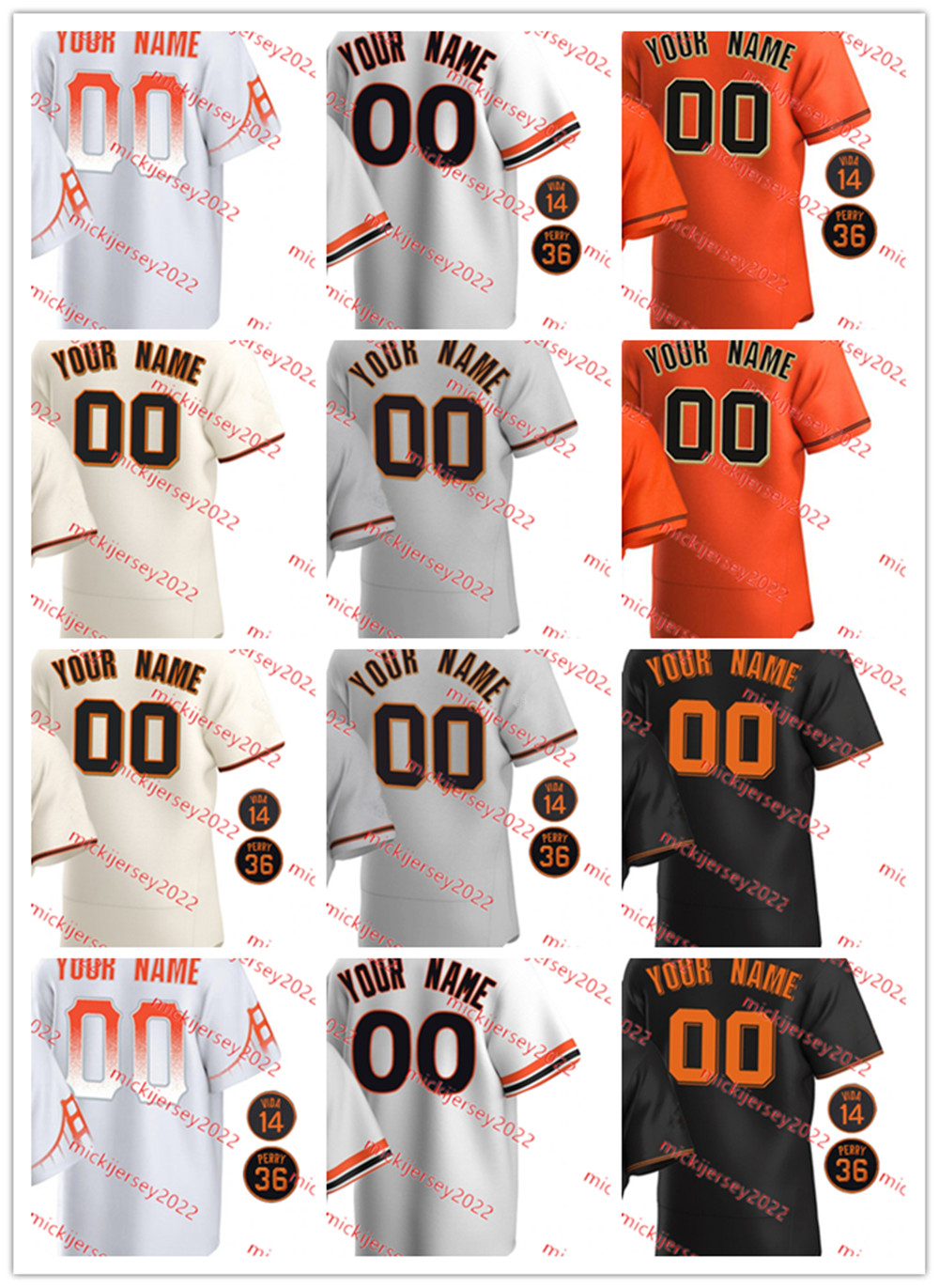 

Barry Bonds Willie McCovey Will Clark Jersey Custom Stitched Mens Youth 27 Juan Marichal 24 Willie Mays 6 JT Snow 28 Buster Posey 19 Gabe Kapler Baseball Jerseys, Grey+14-36 patch
