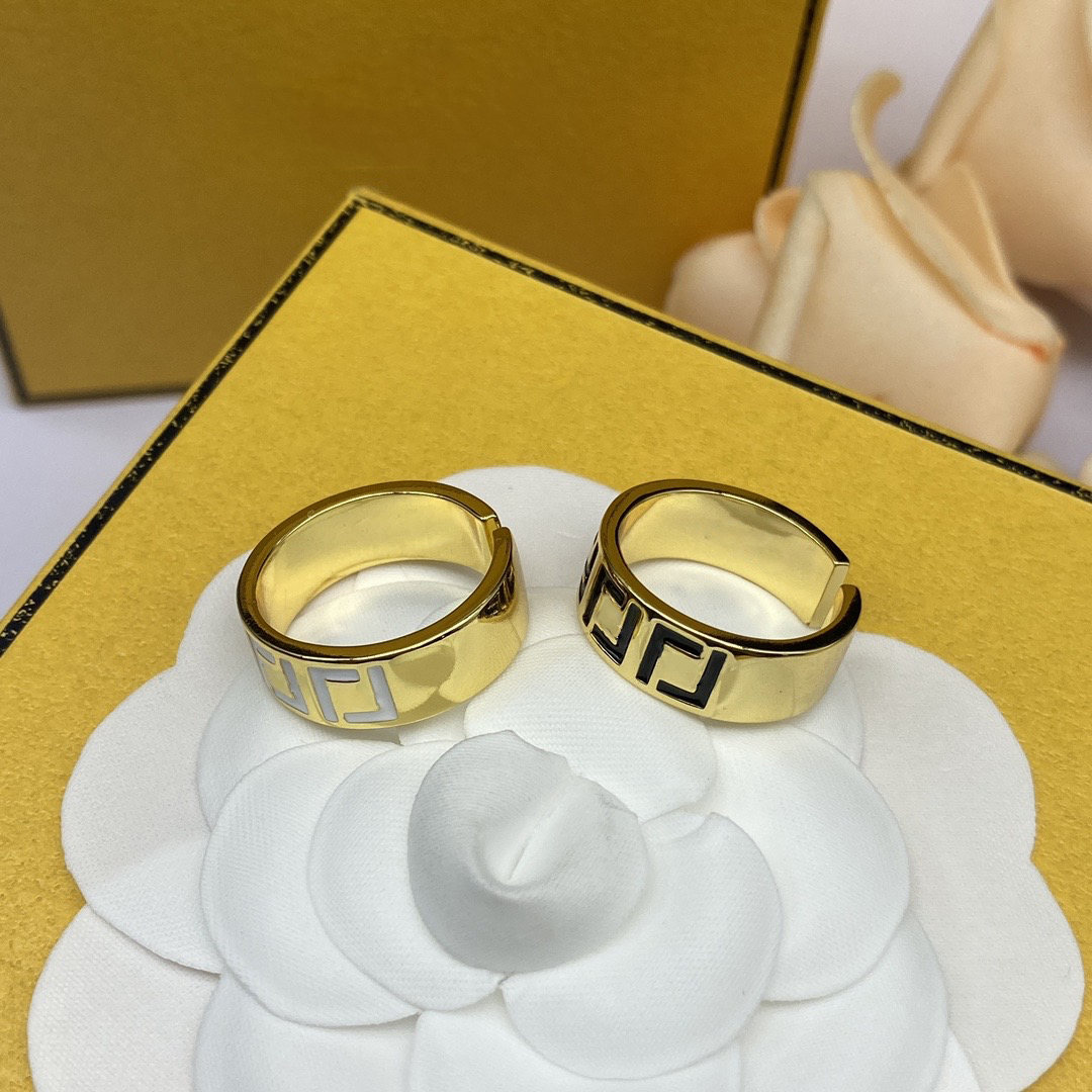 

Luxury Designer Ring Jewerly designer for women Fashion Casual Couple High Quality Brand FF Classic Gold Silver Letters Mens Diamnond Rings For Laides gift size 6-9