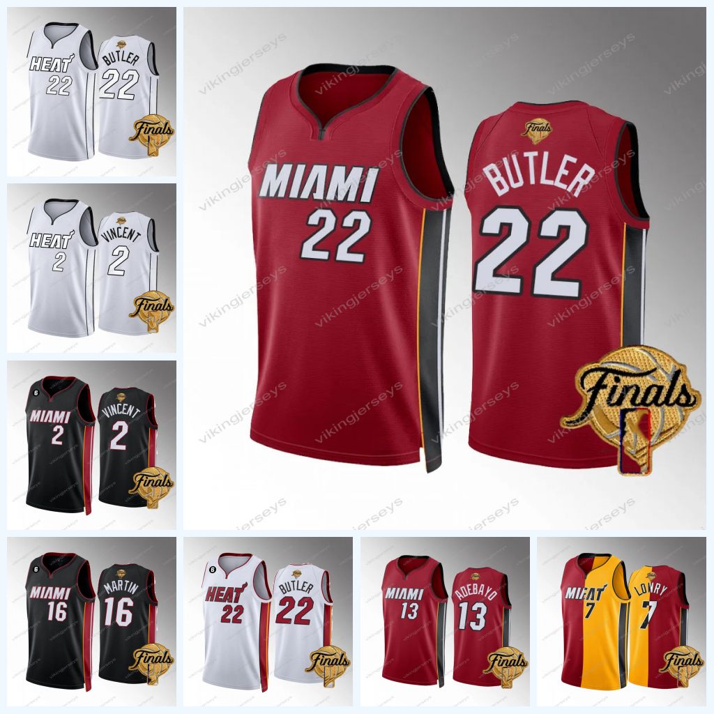 

Miamis Heats Jimmy Butler 2023 Finals Jersey Tyler Herro Bam Adebayo Dwyane Wade Gabe Vincent Kyle Caleb Lowry Martin Kevin Love Tyler Herro Mens Basketball Jerseys, As picture
