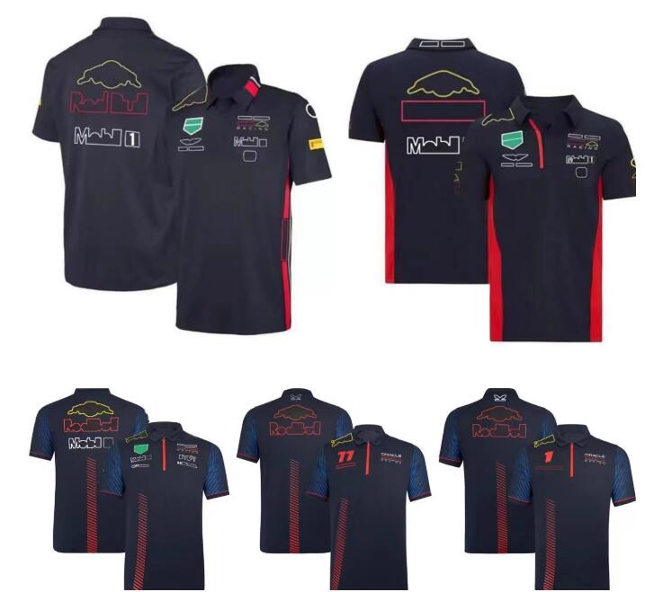 

F1 racing polo shirt summer short-sleeved body shirts with custom