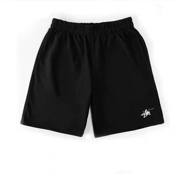 

Men's Summer Sports Shorts Tide Pants Loose And Casual Pure Cotton Fitness Pant, Black