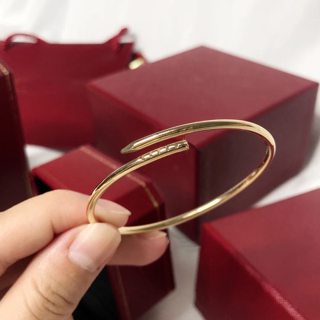 

3mm Thin Nail Bracelet stainless steel Bangle Ladies Gold love Bracelets Cuff Thin Bangles Rose Gold 18K Diamond Bracelet