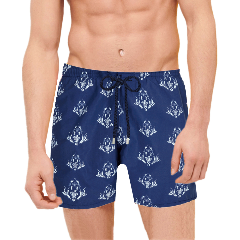 

Vilebrequin spandex shorts MEN SWIMWEAR HERRINGBONES TURTLES Summer Casual Shorts 44 AHSV, Khaki