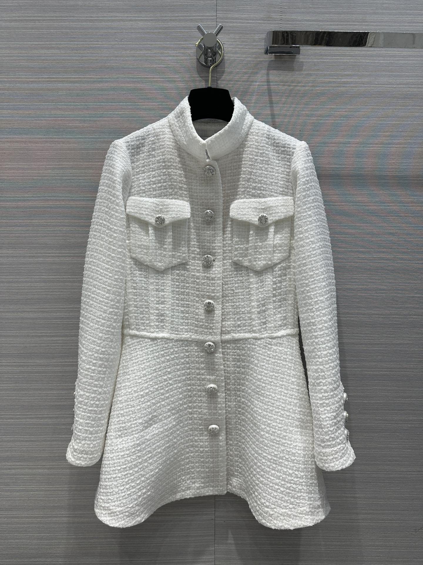 

Milan Runway Jackets 2023 New Autumn Stand Collar Long Sleeve Tops Brand Same Style Coats Women' Designer Outerwear 0610-19, Picture color