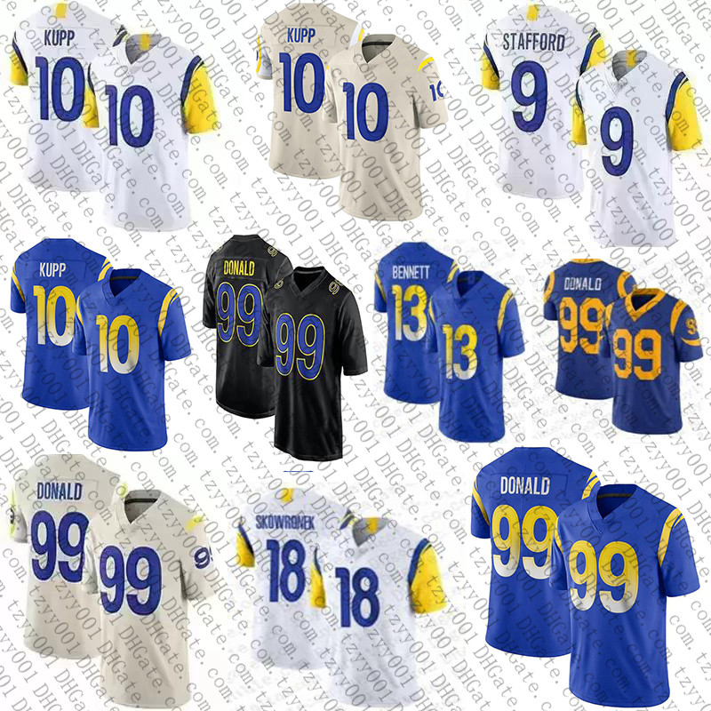

Cooper Kupp Aaron Donald Custom Football Jerseys Matthew Stafford Tyler Higbee Matt Gay Taylor Rapp Cam Akers Stetson Bennett Van Jefferson Mens Womens Youth Kids