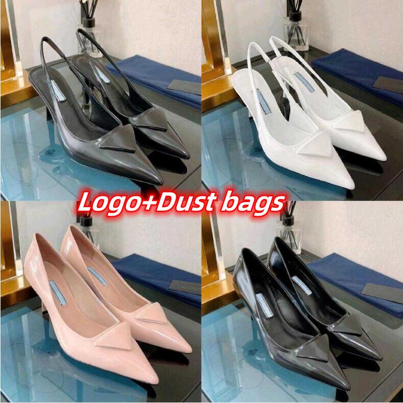 

Women High Heel Shoes Sandals Pointed Toe Pumps Metal Buckle 3.5cm7.5cm Thin Heels Genuine Leather Sexy Shallow Nude Black Red Wedding Shoes, 7.5cm heels