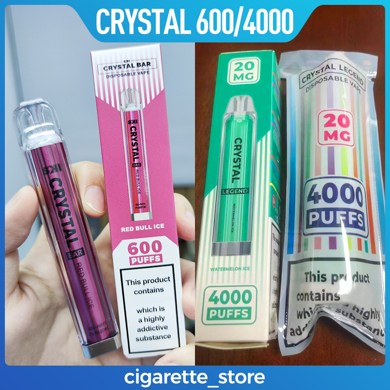 

Original SKI Crystal Bar 600/4000 Puffs E cigarette Disposable Pre Filled Pods 500mah vape pen Cartridge Vaporizers Portable Vapor Devcice vapes pens