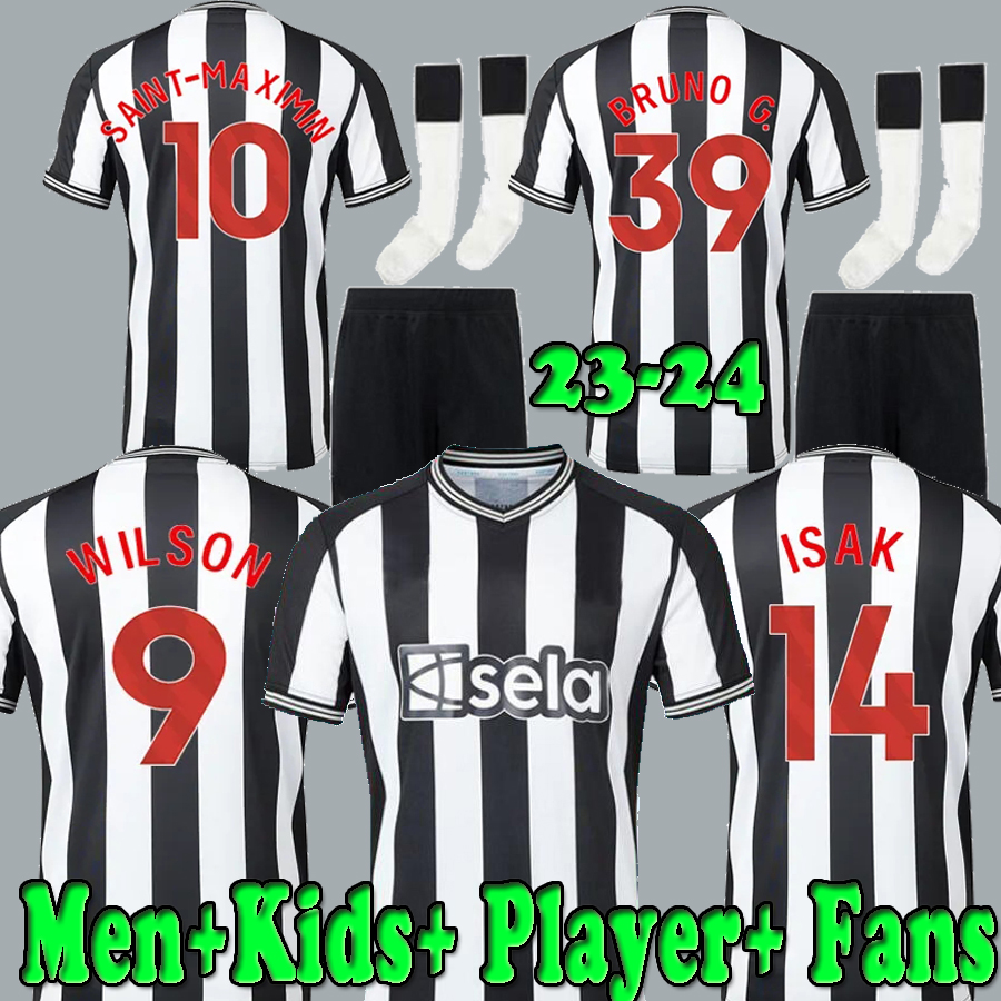 

2023 2024 Newcastle ISAK soccer jersey BRUNO G Botman WILSON JOELINTON NUFC 23 24 MAXIMIN SHELVEY ALMIRON TARGETT WOOD football shirt men kids kits, 23 24 home fans u c l patch