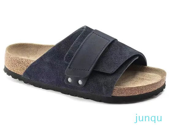 

Single buckle sandals Slippers OP17 men's and women's same style coleather suede cork slippers kyoto series pink, Blue