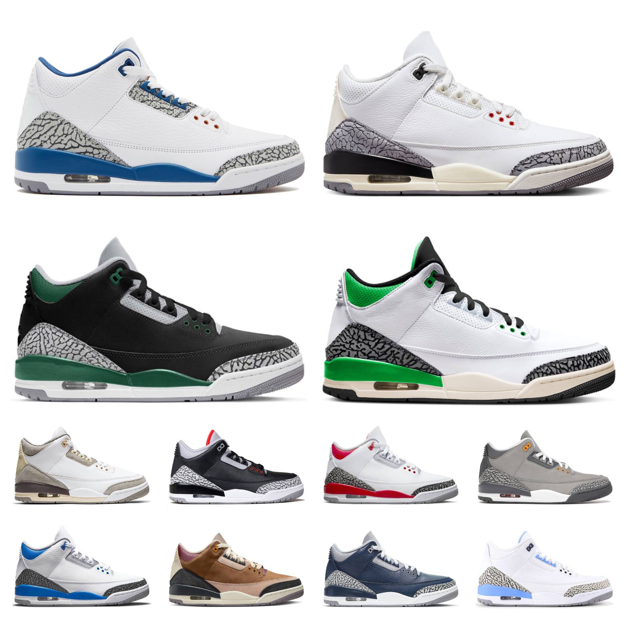 

2023 Basketball Shoes Men Women 3 3s A Ma Maniere Wizards UNC Fire Cardinal Red Black White Cement Reimagined Dark Mocha Racer Blue Lucky Green Mens Designer Sneakers, Shoes lace