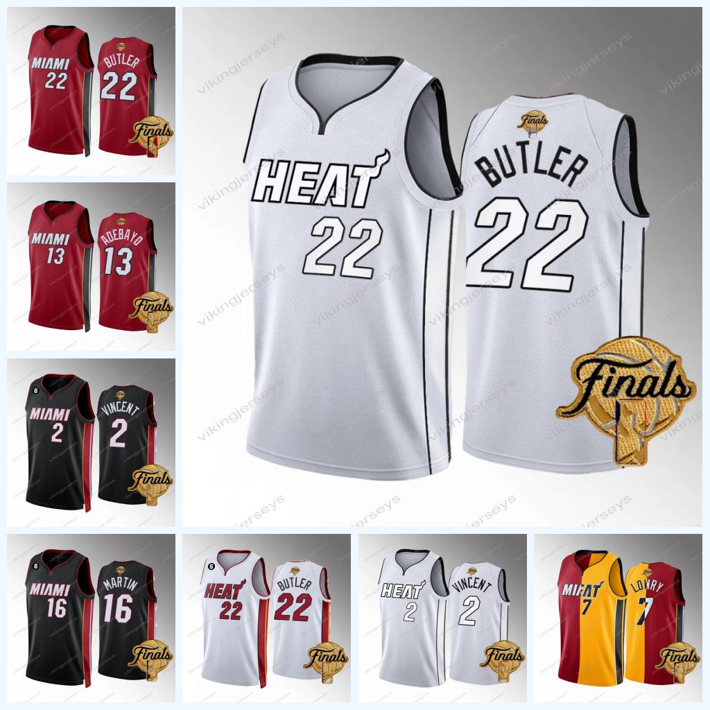 

Jimmy Butler Heats Basketball Jersey Miamis 2023 Finals Patch Bam Adebayo Tyler Herro Dwyane Wade Caleb Martin Red Blue Black White Size S-XXL, As picture