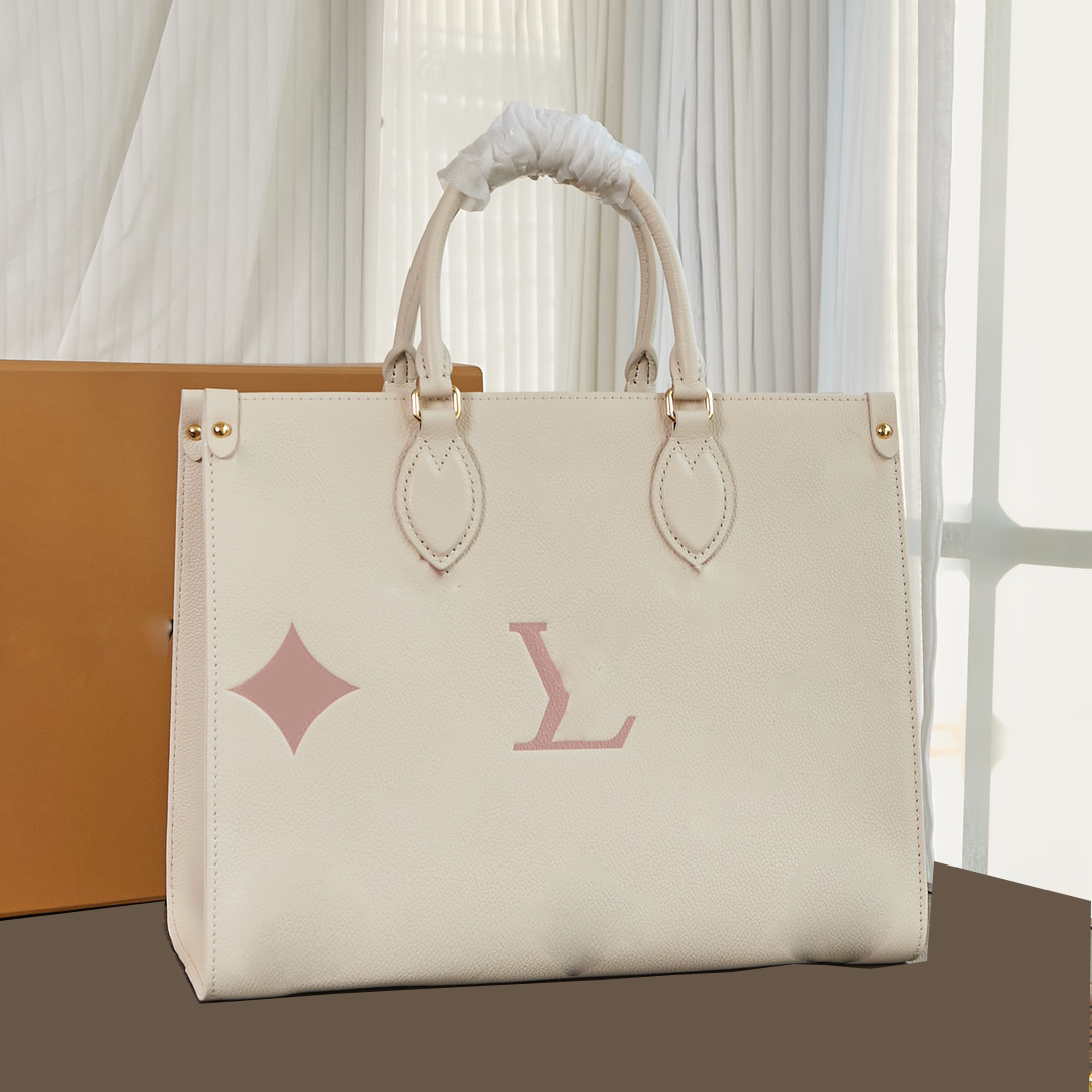 

Fashion designer bag Tote Bag Womens Purses and Handbags The Tote Bag on the go Series Shoulder Bag High-end Original Factory Leather Embossed Genuine logo, Black b