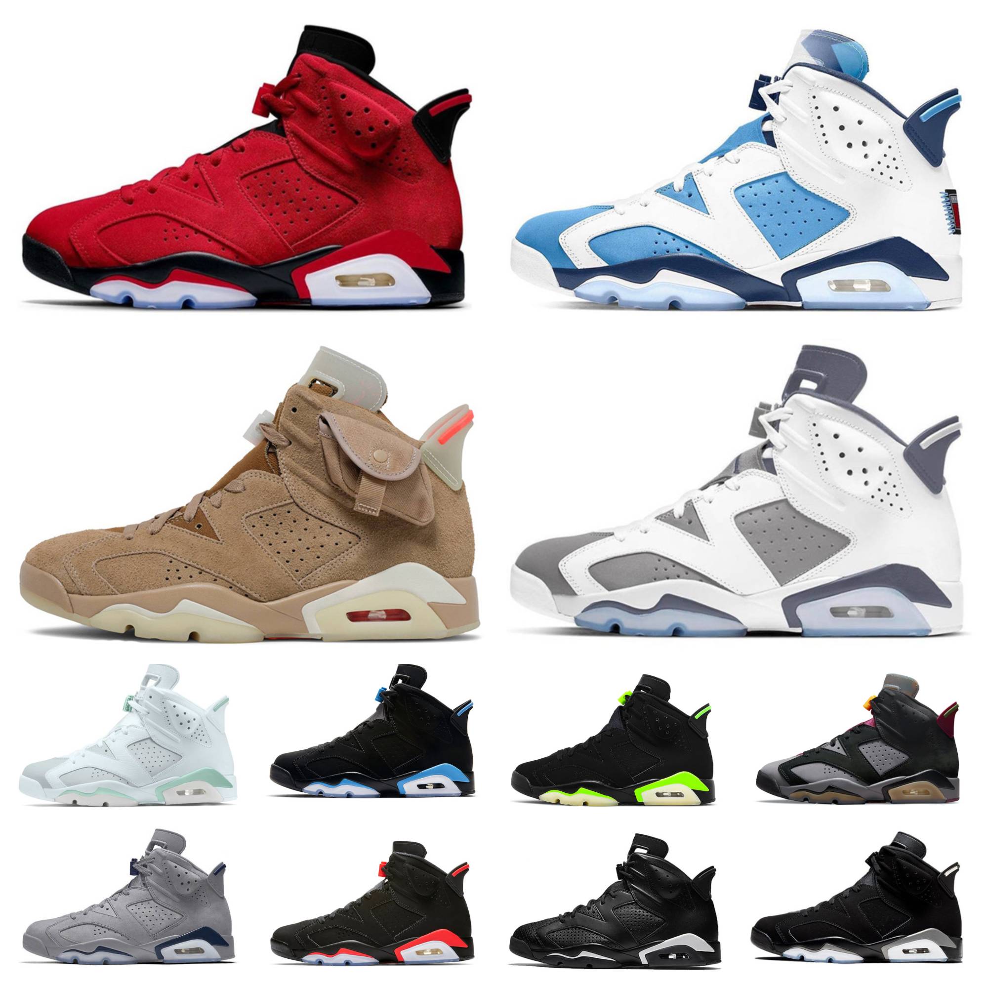 

2023 Basketball Shoes Mens 6 6s Toro Bravo UNC White Midnight Navy Mint Foam Electric Green Black Infrared Travis British Khaki Metallic Silver Georgetown Sneakers, Bubble package bag