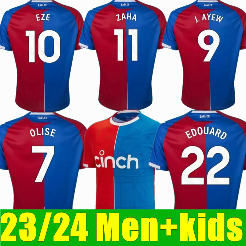

Player Fans version 2023 2024 ZAHA Soccer Jerseys Crystal DOUCOURE EDOUARD CLYNE SCHLUPP Mateta MILIVOJEVIC GUEHI OLISE 23 24 palace football men and kids shirt, Home kids sets