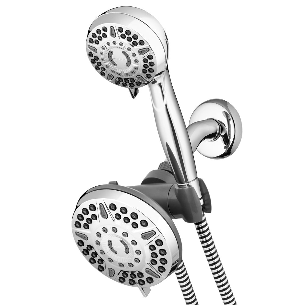 Waterpik 6 Mode Powerpulse Massage Dual Shower Head System, Chrome, XET-633E-643E-image-875611939