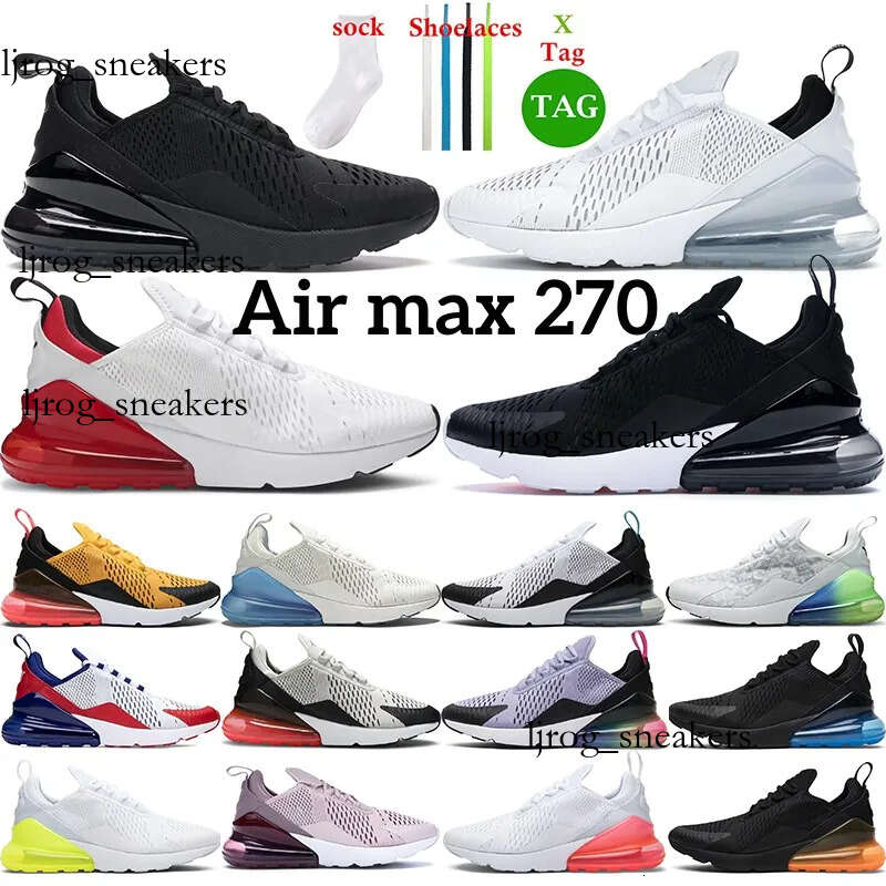 

Men 270s Running Shoes 2023 Designer Shoes 2023 Men's Designer Black White Mesh Rubber Foam Lace Air cushion Lightweight Running Road Treadmill Sports Shoes, Peach