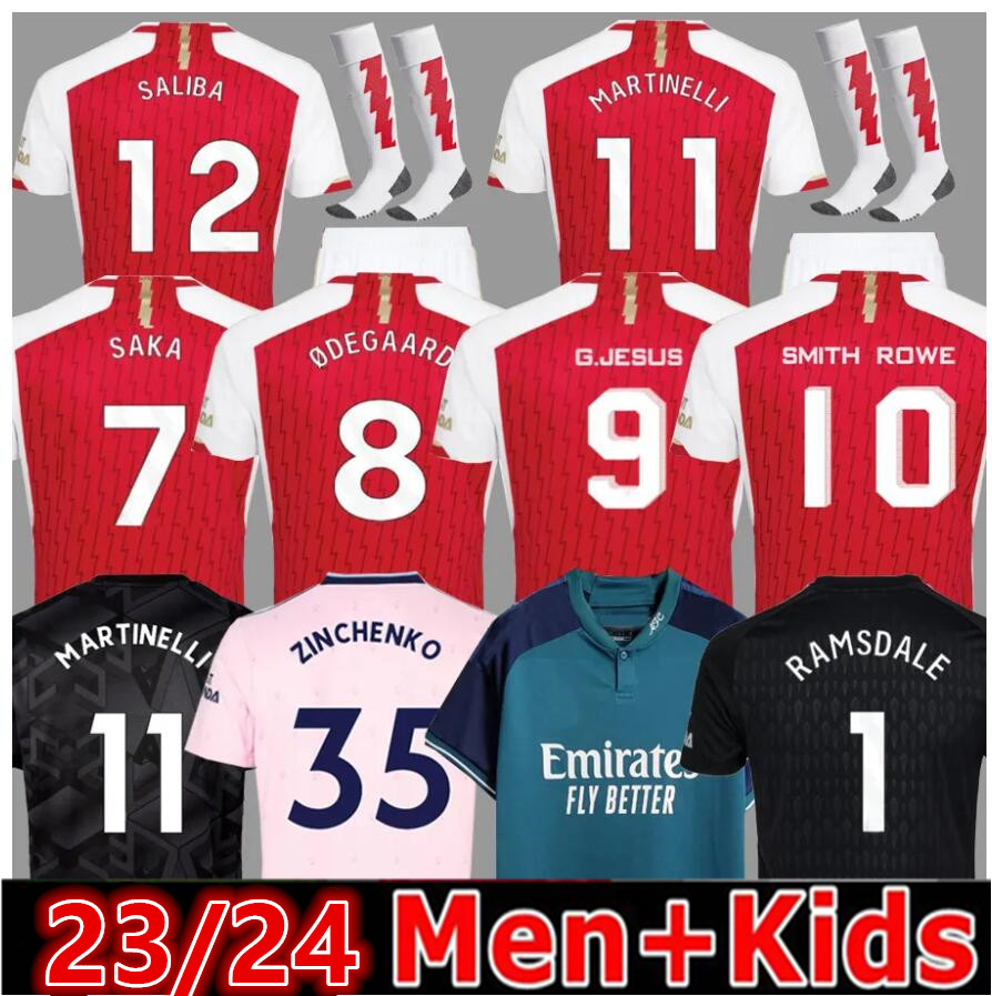 

22 23 24 G.JESUS soccer jerseys SMITH ROWE SAKA Fans Player THOMAS MARTINELLI TIERNEY 2023 2024 football shirt Men Kids jersey kit ODEGAARD SAMBI FABIO VIEIRA SALIBA