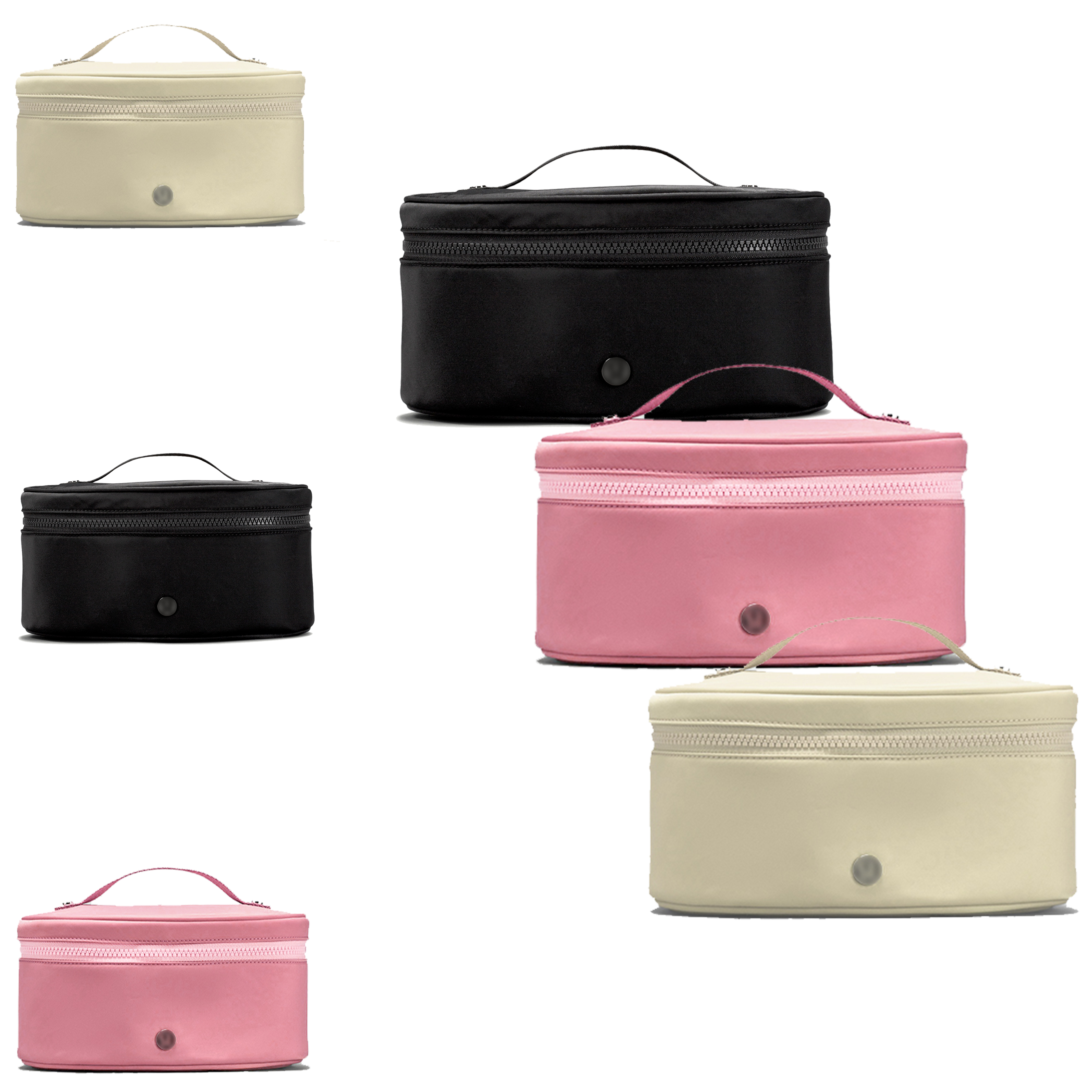 

womens Top handle Oval Top Access Stuff Sacks cosmetic bags Luxury lulu lemon mini pochette square makeup Bags mens designer vintage nylon pink wash toiletry hand bag