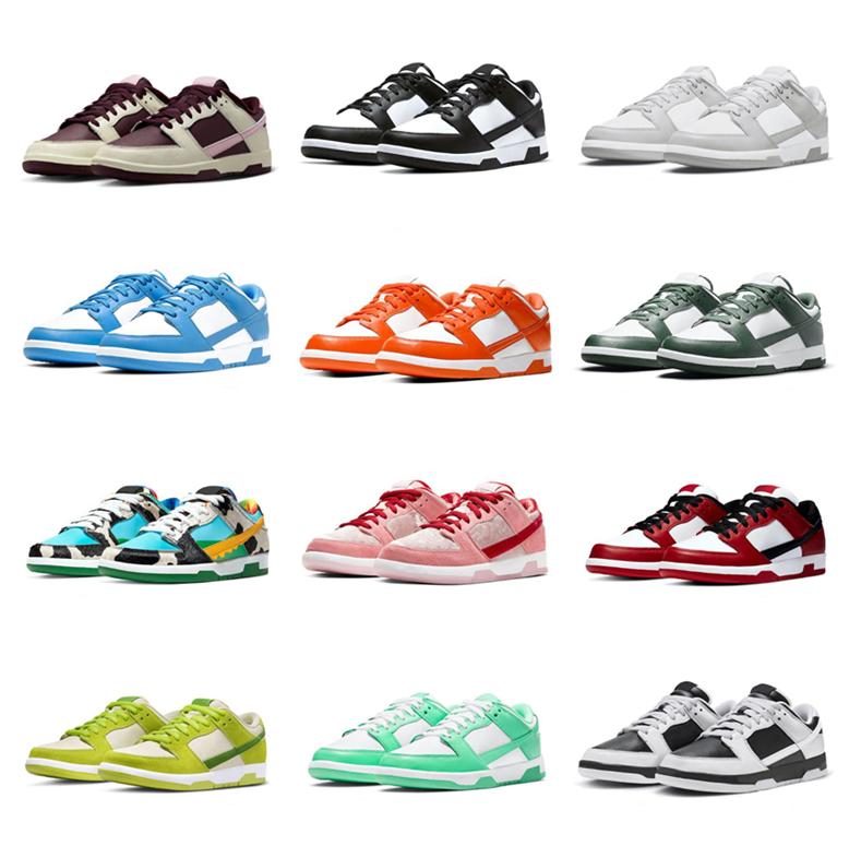 

Men Women Shoes Sneakers Panda White Black Pink Grey Fog Rose Mens Outdoor Trainers, 12