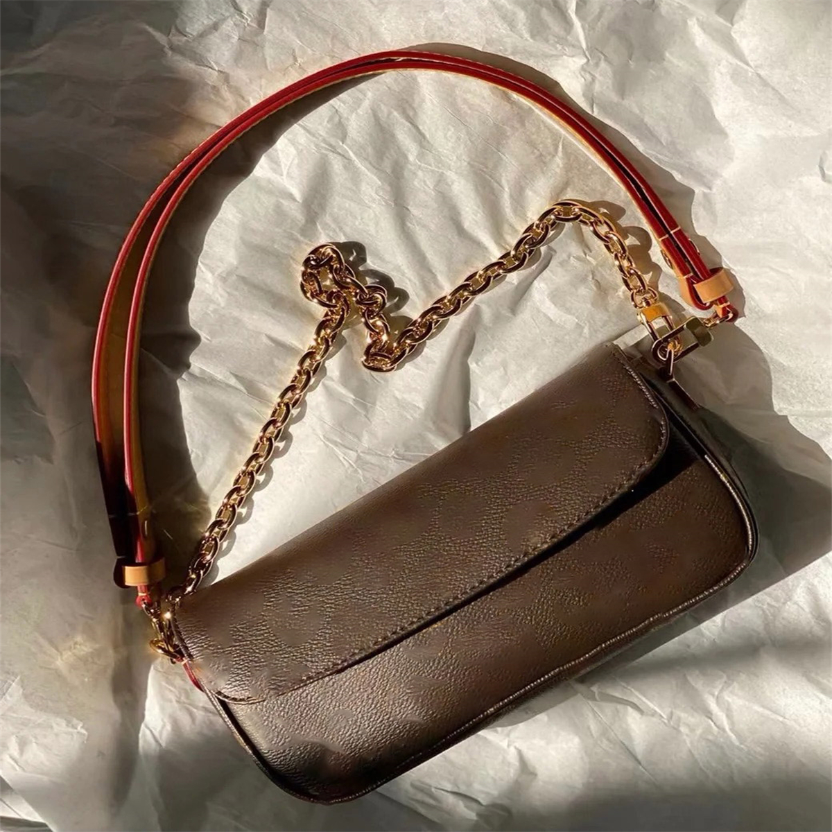 

Bagatelle Bags Designer Makeup Bag Shoulder Chain Fashion Handbag Classic Unique Metallic Crossbody Leather Luxury Purses Satchel Cosmetic, #49 01