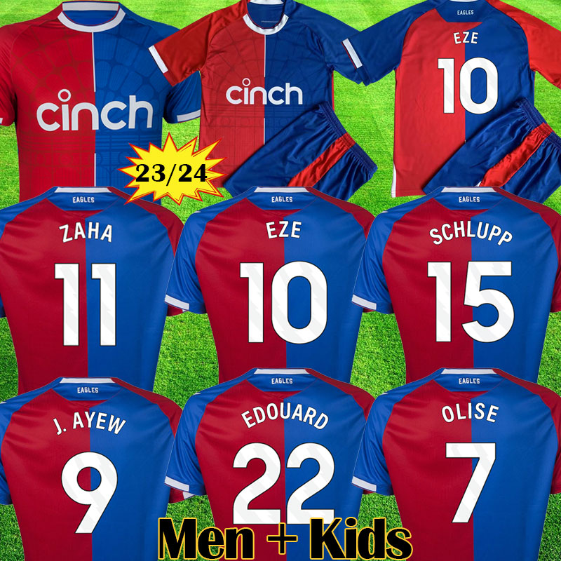 

22 23 EAGLES soccer jerseys CPFC kits 2023 2024 EDOUARD ZAHA MILIVOJEVIC MATETA J. AYEW SAKHO TOWNSEND MEYER SCHLUPP PALACE Men kids football shirt Crystal, Pl home