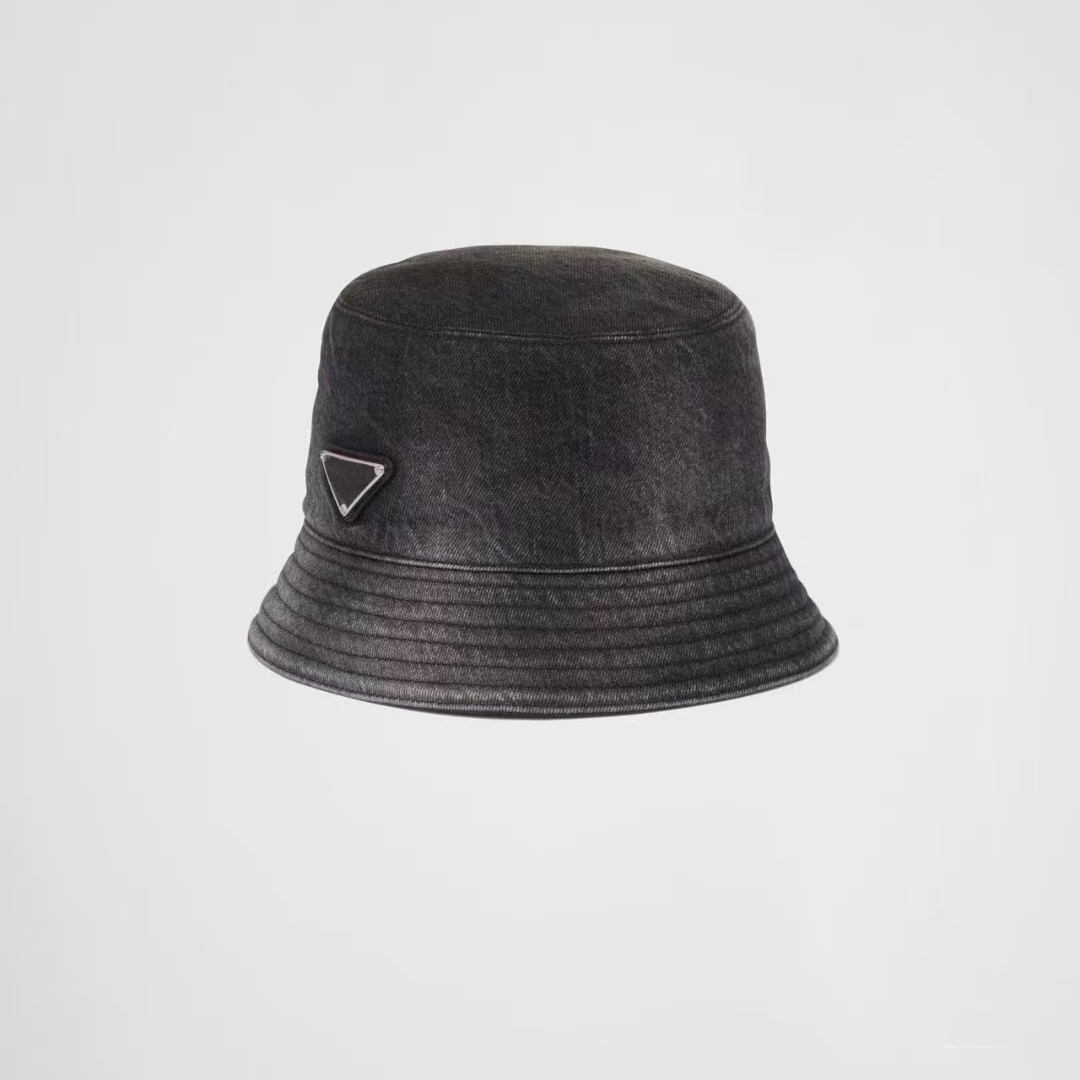 

Classic Design Luxury Designer Triangular Letter Cap Fisherman Hat Trendy Unisex Sun Hat Embroidery Sunshade Fashion Casual Denim Sunscreen