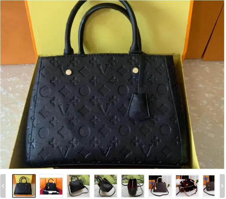 

Women Tote Shopping Bags Luxury Designer Brand Handbags High Quality Purse Mobile Phone Bag louiseitys Purse viutonitys, Black