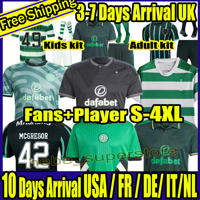 

S-4XL 23 24 Celts away home soccer jerseys EDOUARD 2023 2024 Men BROWN DUFFY TAYLOR ELYOUNOUSSI MCGREGOR away black child FANS player version football shirts CHRISTIE, 23-24 miami
