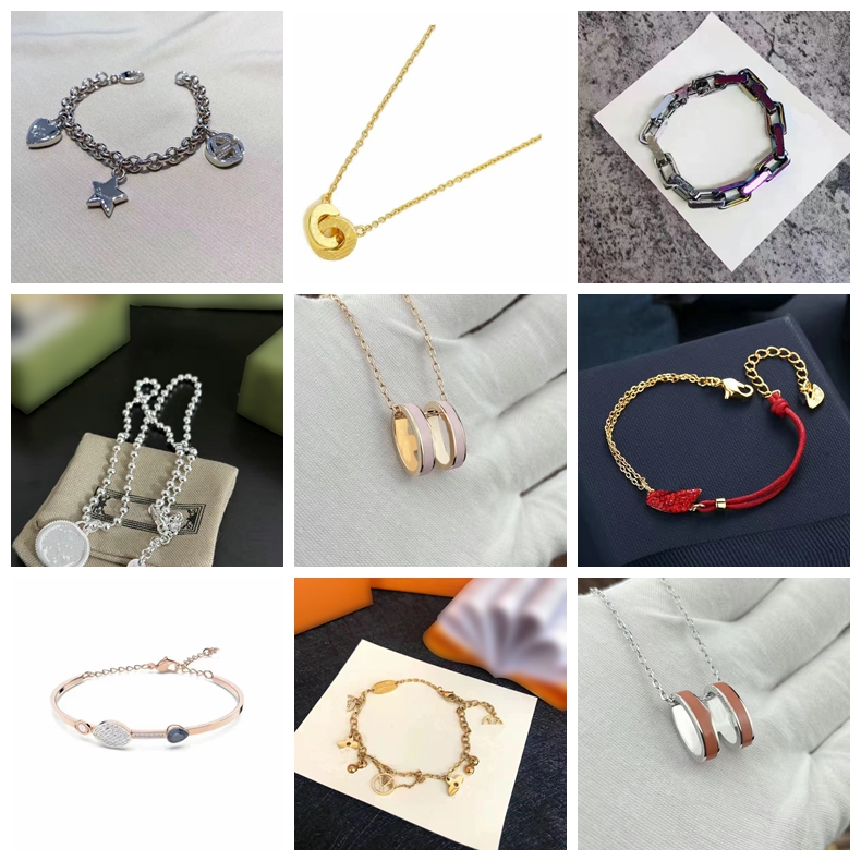 

Wedding Jewelry Luxury Gold Necklace Fashion Necklace Gift Female designer beaded Ladies Diamond Needle High quality Pearl necklace Pendant Bracelet Necklace 01