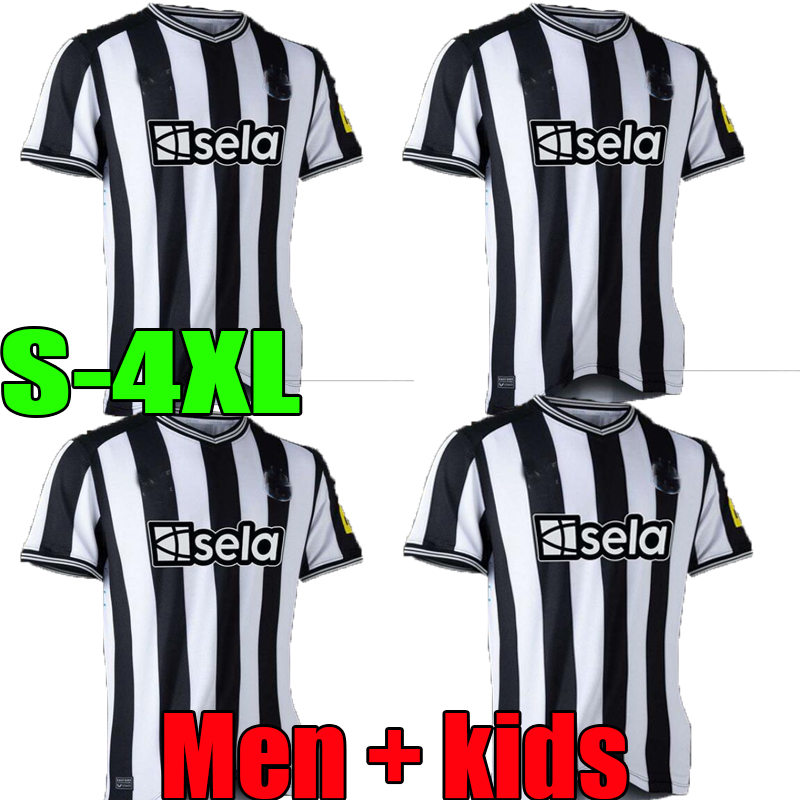 

4XL 23 24 home away soccer jerseys Newcastle Kids Kit 2023 2024 UnITeDS black white Goalkeeper Third BRUNO G. WILSON SAINT MAXIMIN MURPHY Football Shirt, 22/23;home
