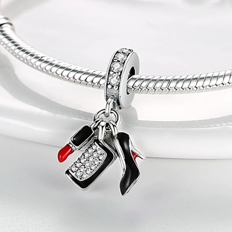 925 silver Fit Pandora Original charms DIY Pendant women Bracelets beads new Silver Color red charms
