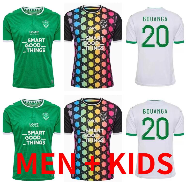 

23 24 maillots AS Saints Etienne Soccer Jerseys 2023 2024 maillot ASSE Etienne KRASSO CHAMBOST LOBRY CHARBONNIER WADJI Football shirts equipment boutique des verts